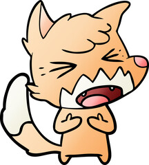 angry cartoon fox