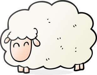 freehand drawn cartoon sheep