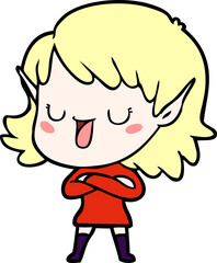 cartoon elf girl