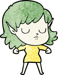 Obraz premium cartoon elf girl