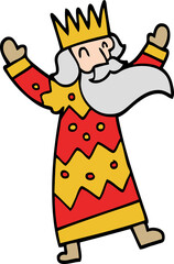 cartoon doodle jolly king