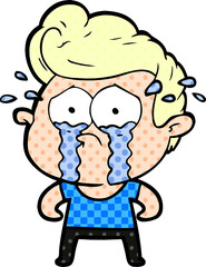 cartoon crying man