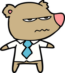 cartoon angry boss bear
