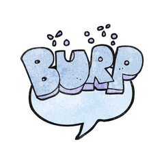freehand textured cartoon burp symbol
