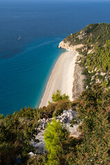 Milos beach on the greek island of Lefkada
