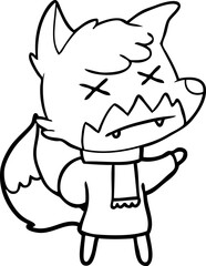 cartoon dead fox