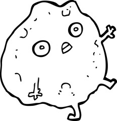 cartoon rock falling