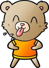 rude cartoon bear