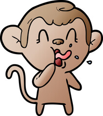 crazy cartoon monkey
