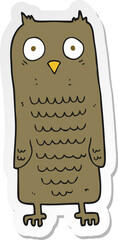 sticker of a cartoon owl