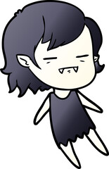 cartoon undead vampire girl flying