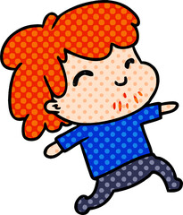 cartoon illustration kawaii boy with stubble