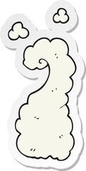 sticker of a cartoon puff of smoke