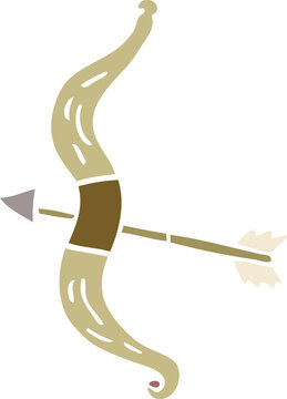 Cartoon Doodle Bow And Arrow