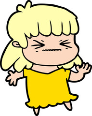 cartoon angry girl
