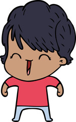 Obraz premium cartoon laughing woman