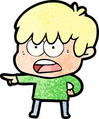 worried cartoon boy
