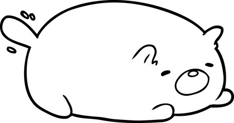 cute line drawing of a cat