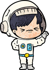 cartoon astronaut woman