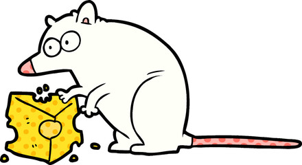 cartoon mouse with cheese