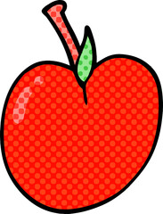 cartoon doodle of an apple
