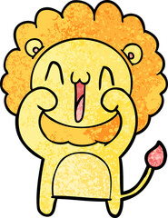 happy cartoon lion