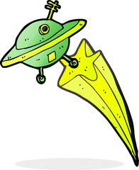 cartoon flying saucer