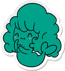 sticker cartoon illustration kawaii cute ghost mermaid