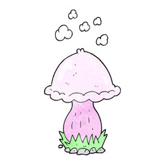 freehand textured cartoon toadstool