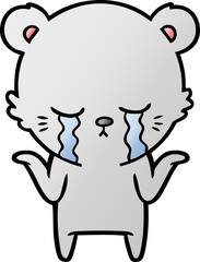 crying bear cartoon chraracter