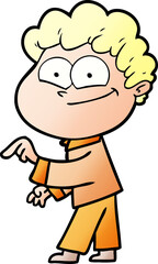 cartoon happy man