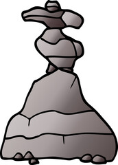 cartoon doodle boulders