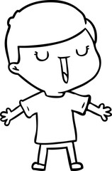 cartoon happy boy