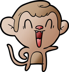 cartoon laughing monkey