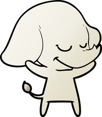 cartoon smiling elephant