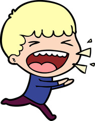 cartoon laughing man