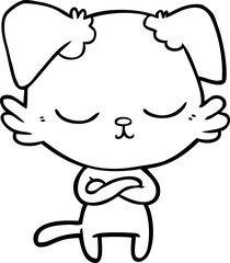 Fototapeta premium cute cartoon dog