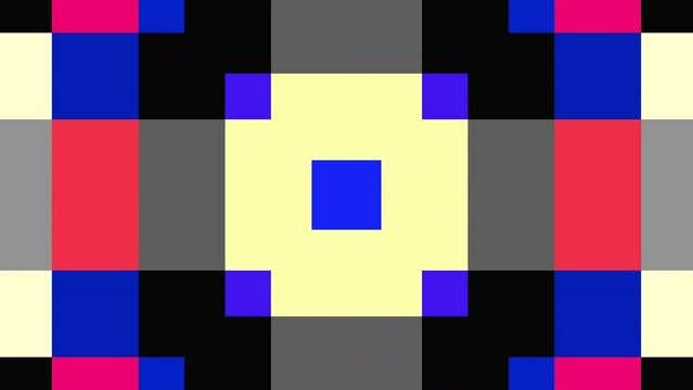 Transform geometric background. 4k looping moving geometric suprematism squares.