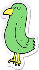 sticker of a cartoon parrot