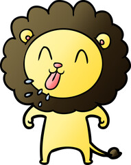 happy cartoon lion