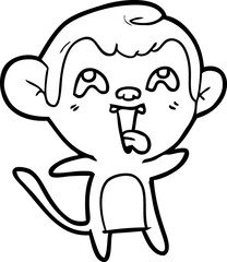 crazy cartoon monkey