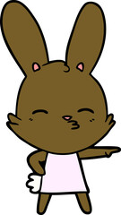 curious bunny cartoon