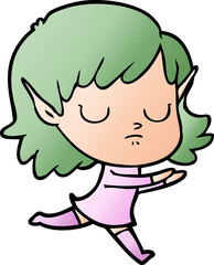 cartoon elf girl