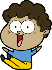 cartoon happy man