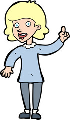 cartoon woman with idea