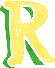 cartoon letter R