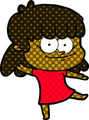 cartoon smiling woman