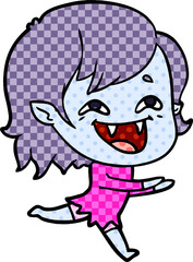cartoon laughing vampire girl