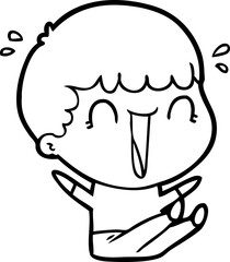 laughing cartoon man
