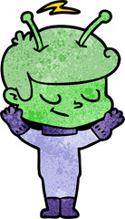 friendly cartoon spaceman